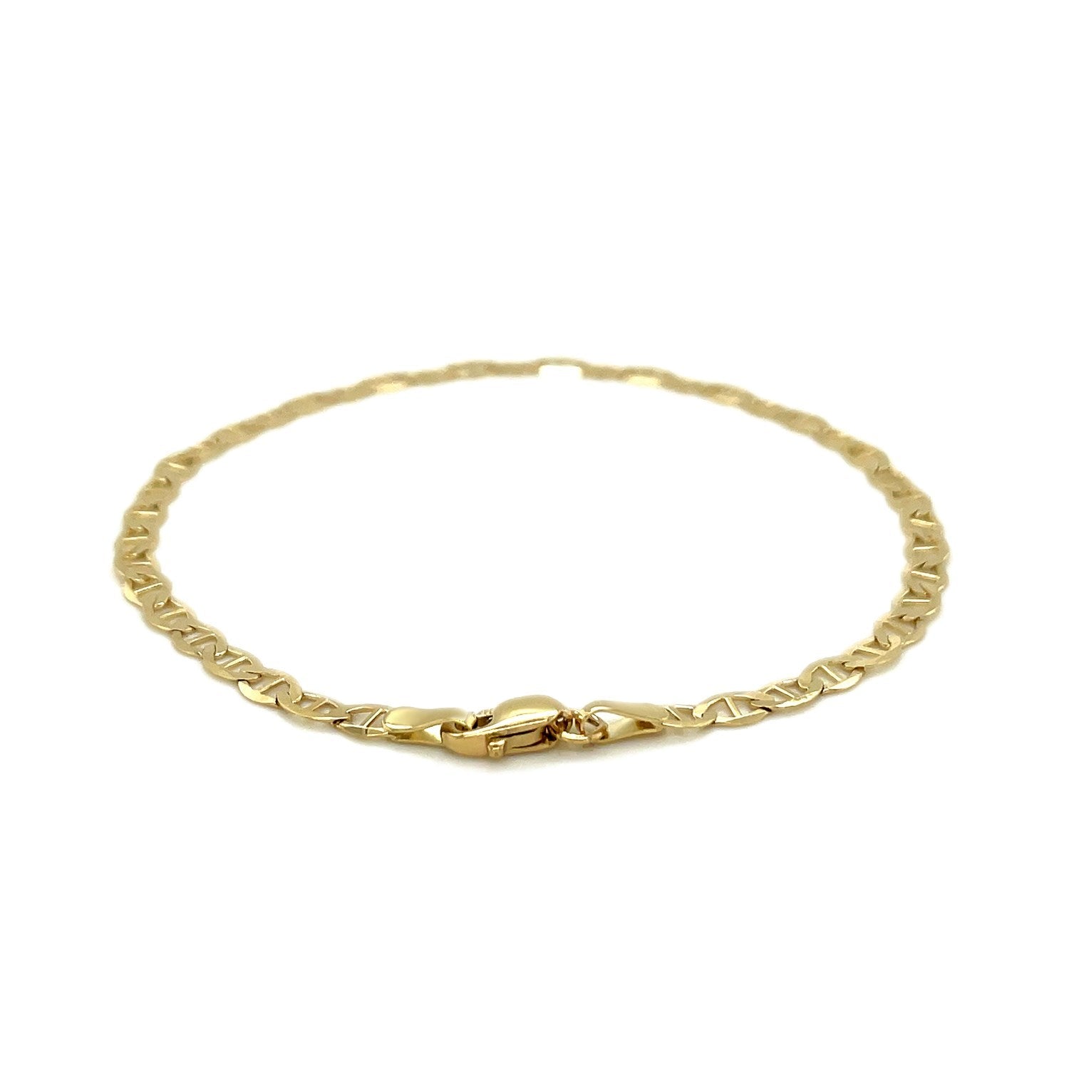 10k Yellow Gold Mariner Link Bracelet (3.20 mm) - Coolpeacock