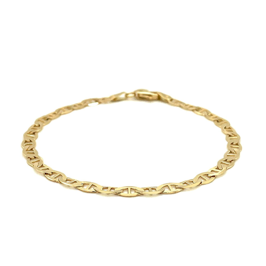 10k Yellow Gold Mariner Link Bracelet (4.50 mm) - Coolpeacock