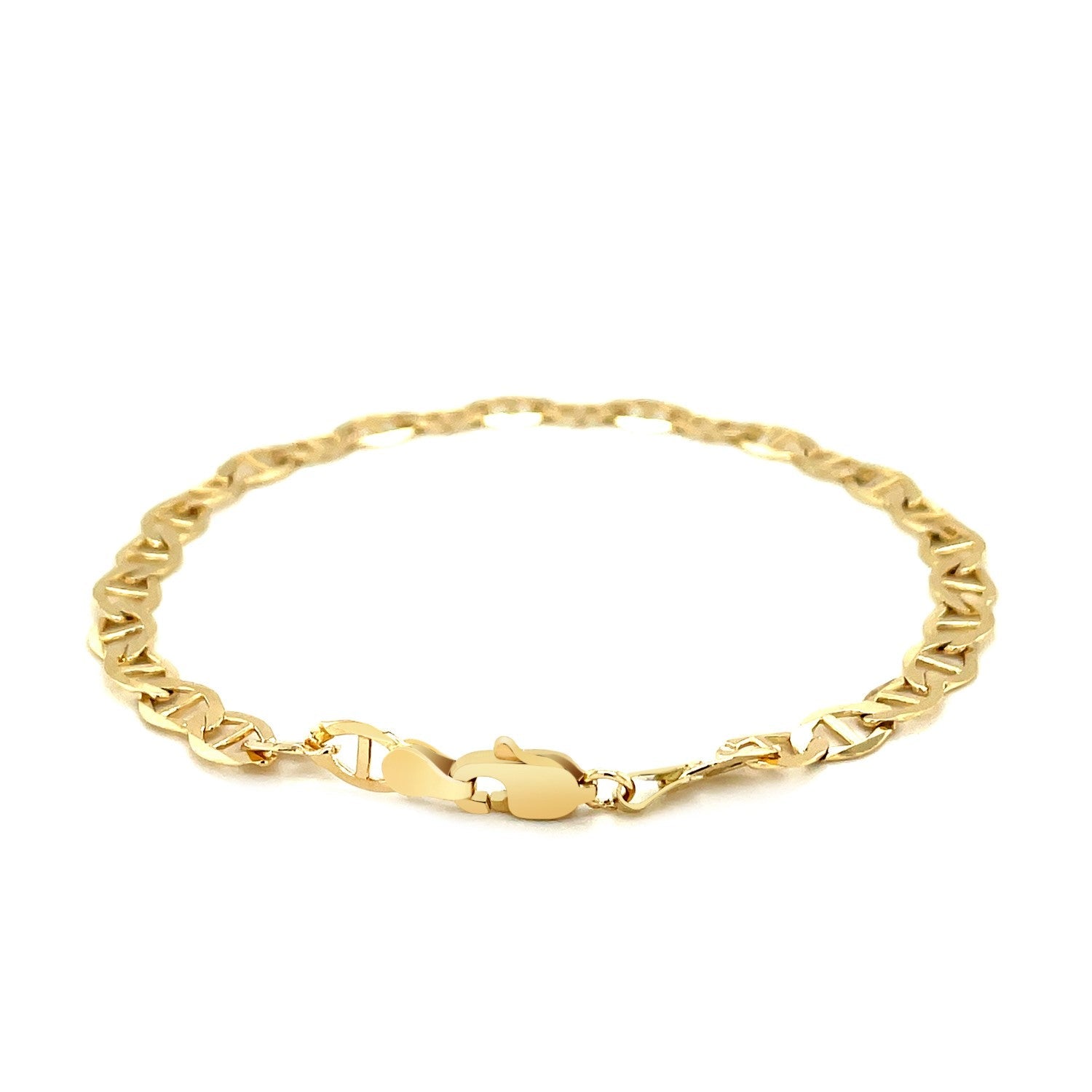 10k Yellow Gold Mariner Link Bracelet (5.10 mm) - Coolpeacock