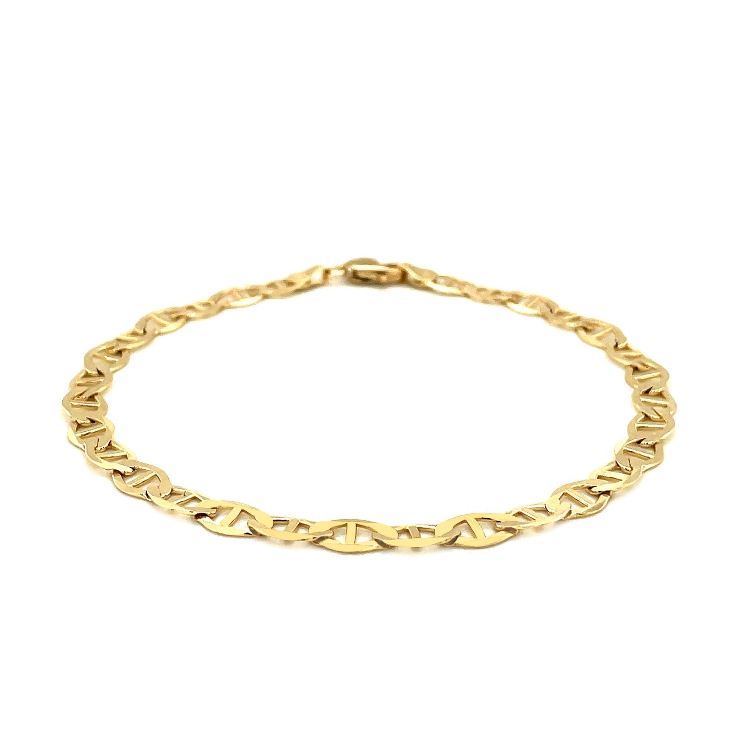 10k Yellow Gold Mariner Link Bracelet (5.10 mm) - Coolpeacock