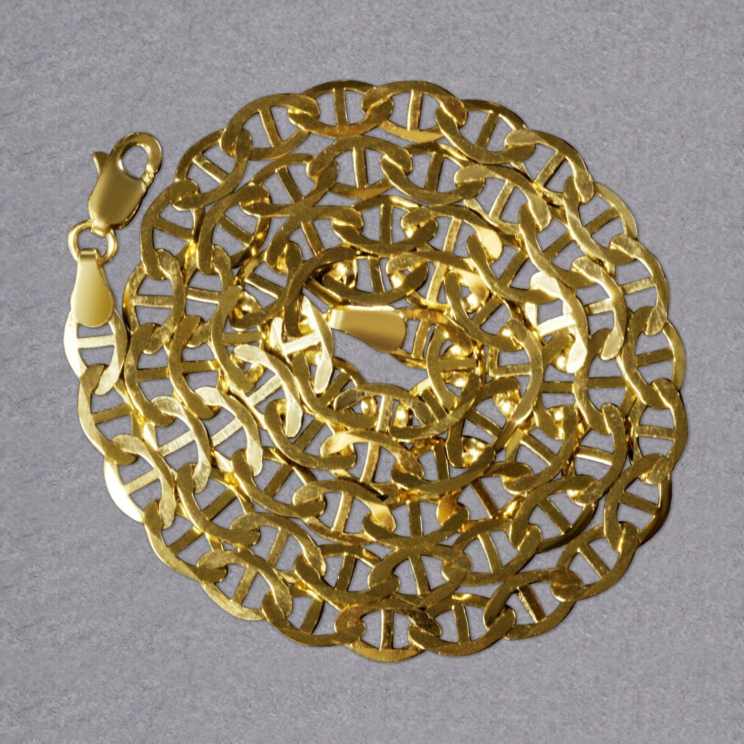 10k Yellow Gold Mariner Link Chain (5.10 mm) - Coolpeacock