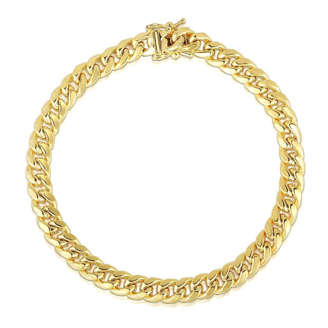 10k Yellow Gold Semi Solid Miami Cuban Bracelet (10.70 mm) - Coolpeacock