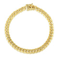 10k Yellow Gold Semi Solid Miami Cuban Bracelet (10.70 mm) - Coolpeacock