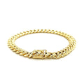 10k Yellow Gold Semi Solid Miami Cuban Bracelet (7.20 mm) - Coolpeacock