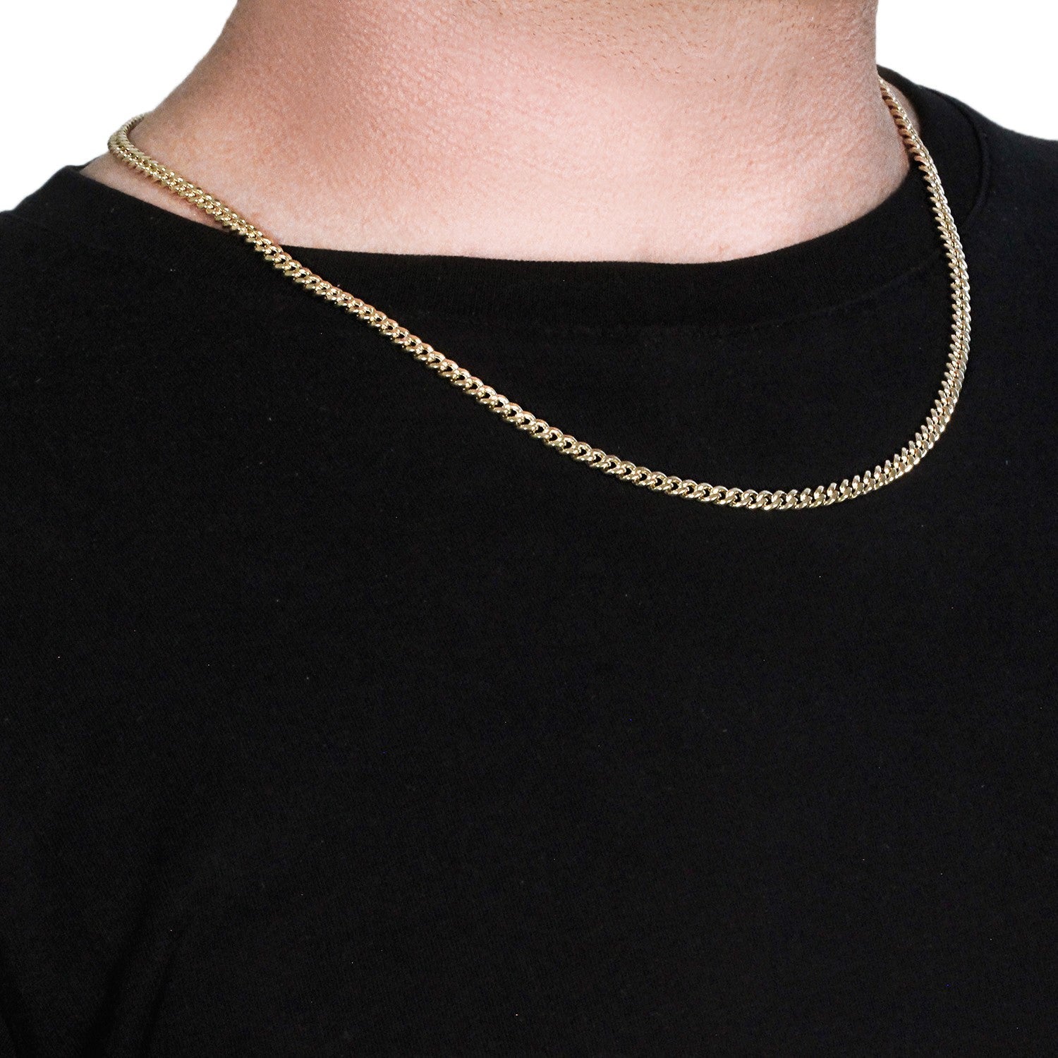10k Yellow Gold Semi Solid Miami Cuban Chain (4.50 mm) - Coolpeacock
