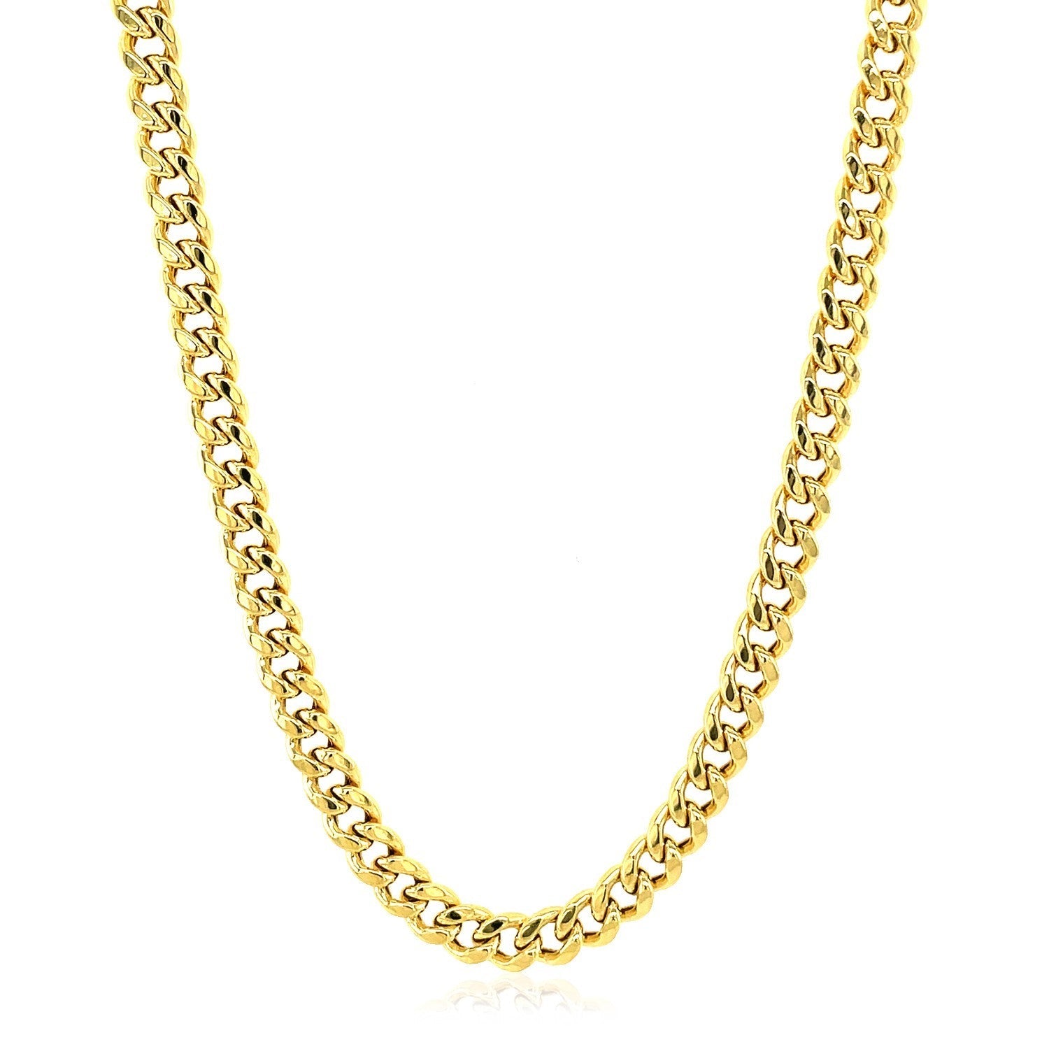 10k Yellow Gold Semi Solid Miami Cuban Chain (4.50 mm) - Coolpeacock