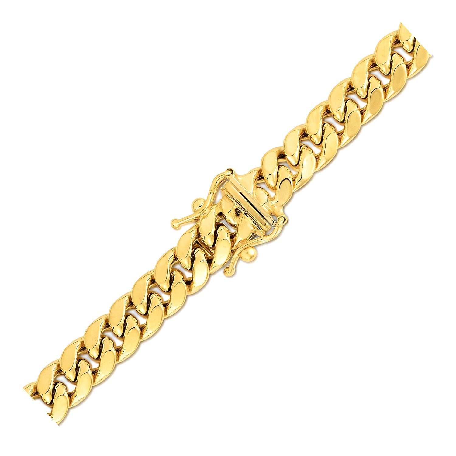 10k Yellow Gold Semi Solid Miami Cuban Chain (6.60 mm) - Coolpeacock