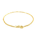 10k Yellow Gold Singapore Bracelet (1.50 mm) - Coolpeacock