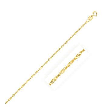 10k Yellow Gold Singapore Bracelet (1.50 mm) - Coolpeacock