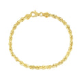 10k Yellow Gold Solid Diamond Cut Rope Bracelet (5.00 mm) - Coolpeacock