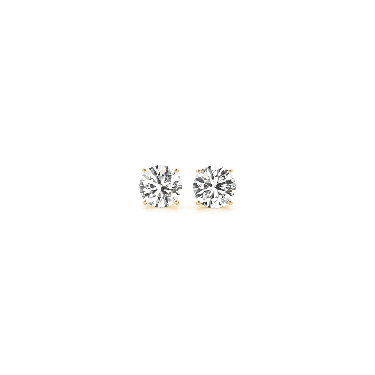 1/2 cttw Lab Grown Round Diamond Stud Earrings 14k Yellow Gold (G/VS2) - Coolpeacock