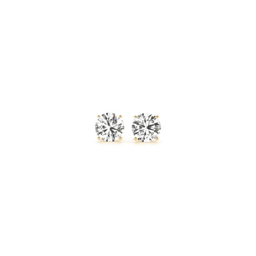1/2 cttw Lab Grown Round Diamond Stud Earrings 14k Yellow Gold (G/VS2) - Coolpeacock