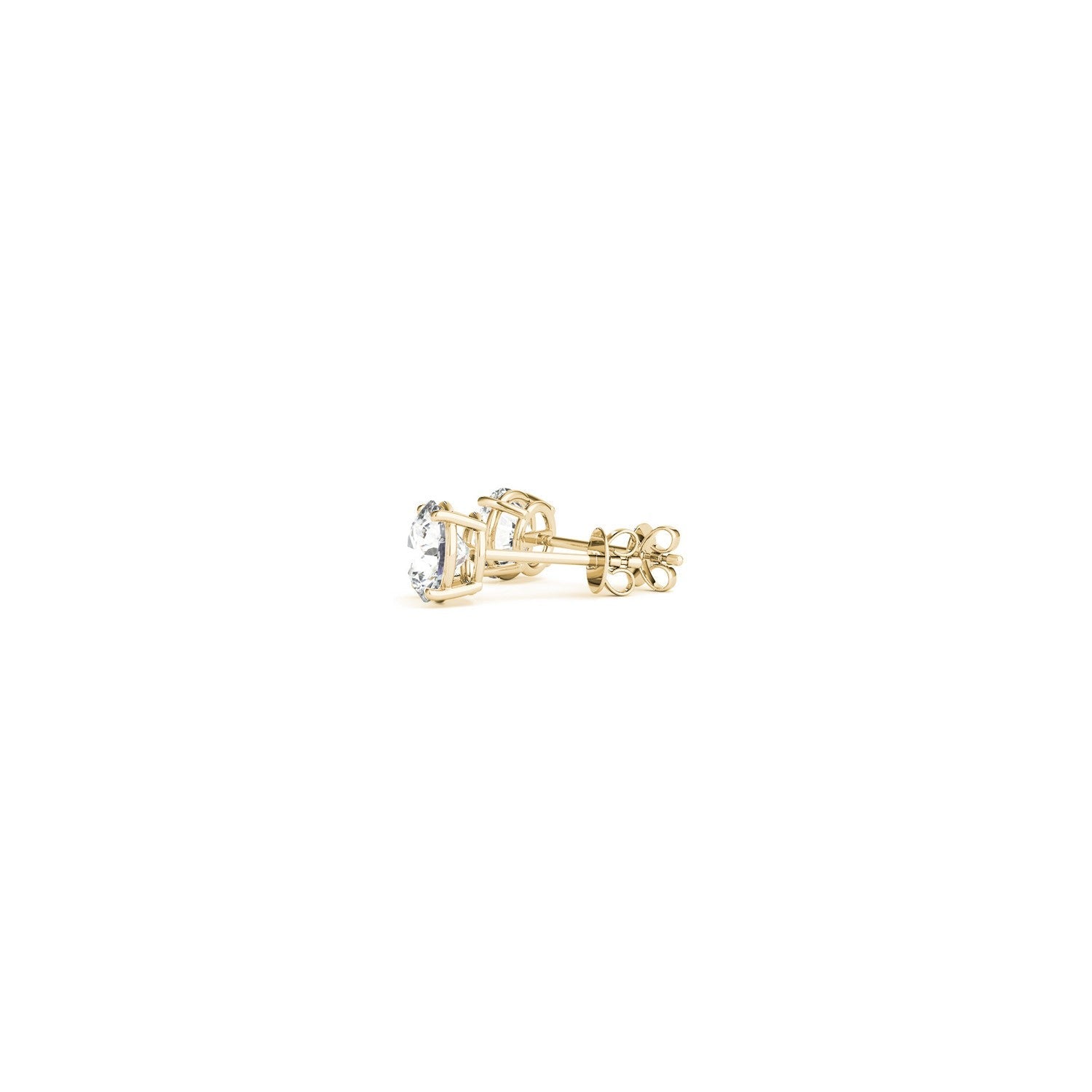 1/2 cttw Lab Grown Round Diamond Stud Earrings 14k Yellow Gold (G/VS2) - Coolpeacock