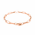 14K Rose Gold Bold Paperclip Chain Bracelet (4.20 mm) - Coolpeacock