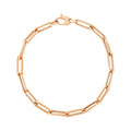 14K Rose Gold Bold Paperclip Chain Bracelet (4.20 mm) - Coolpeacock