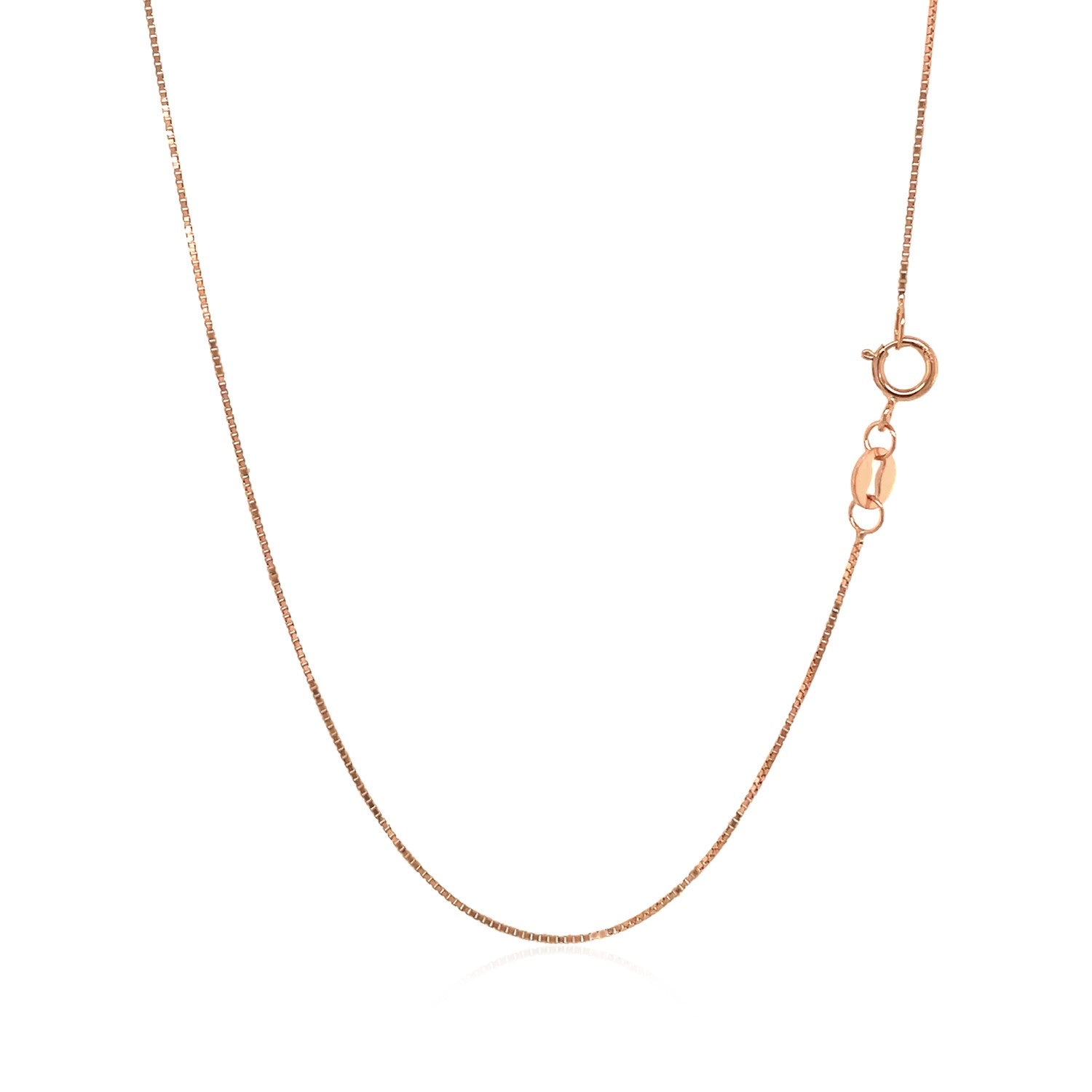 14k Rose Gold Classic Box Chain 0.6mm - Coolpeacock