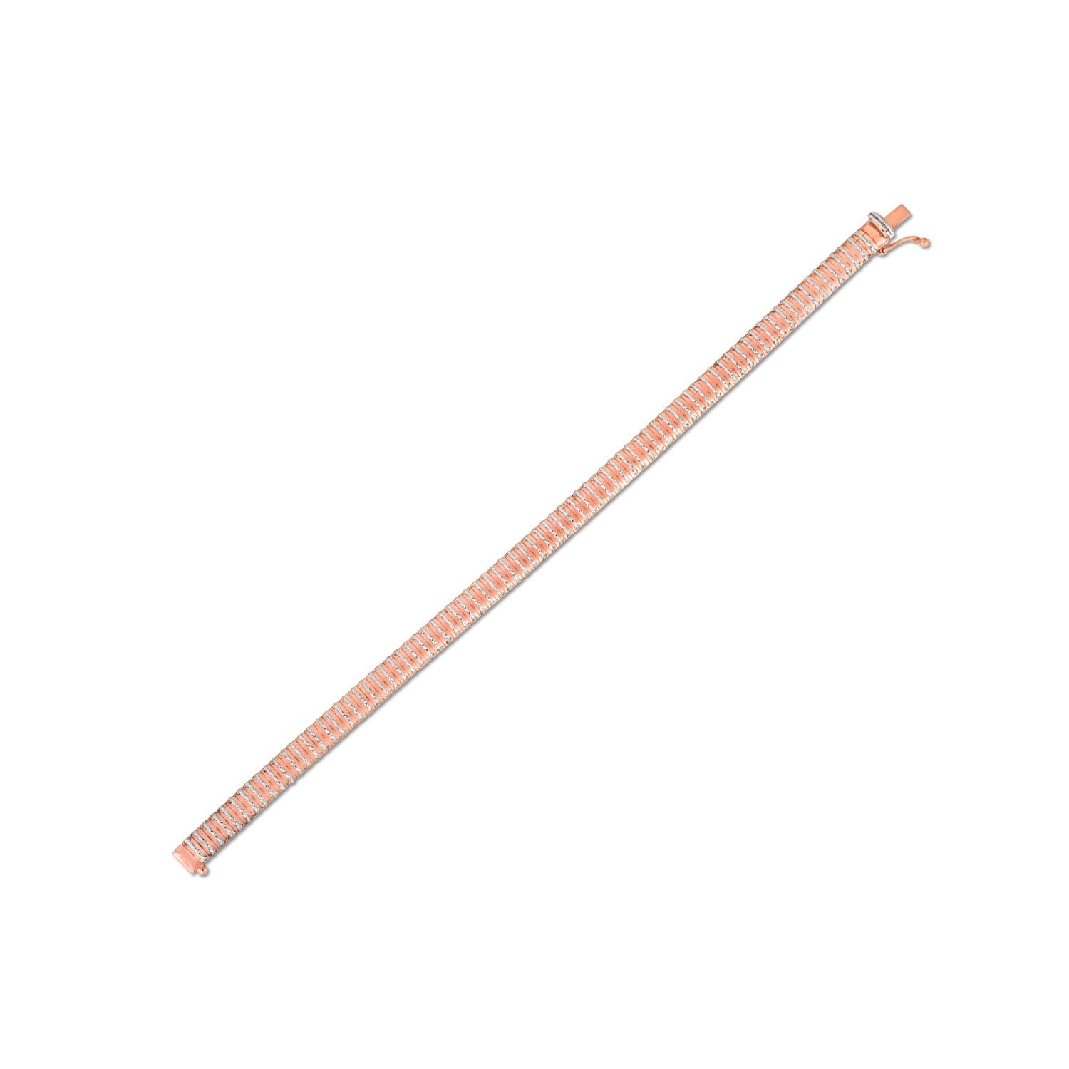 14k Rose Gold Diamante Flex Bracelet (5.80 mm) - Coolpeacock