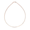 14k Rose Gold Necklace in a Round Omega Chain Style - Coolpeacock