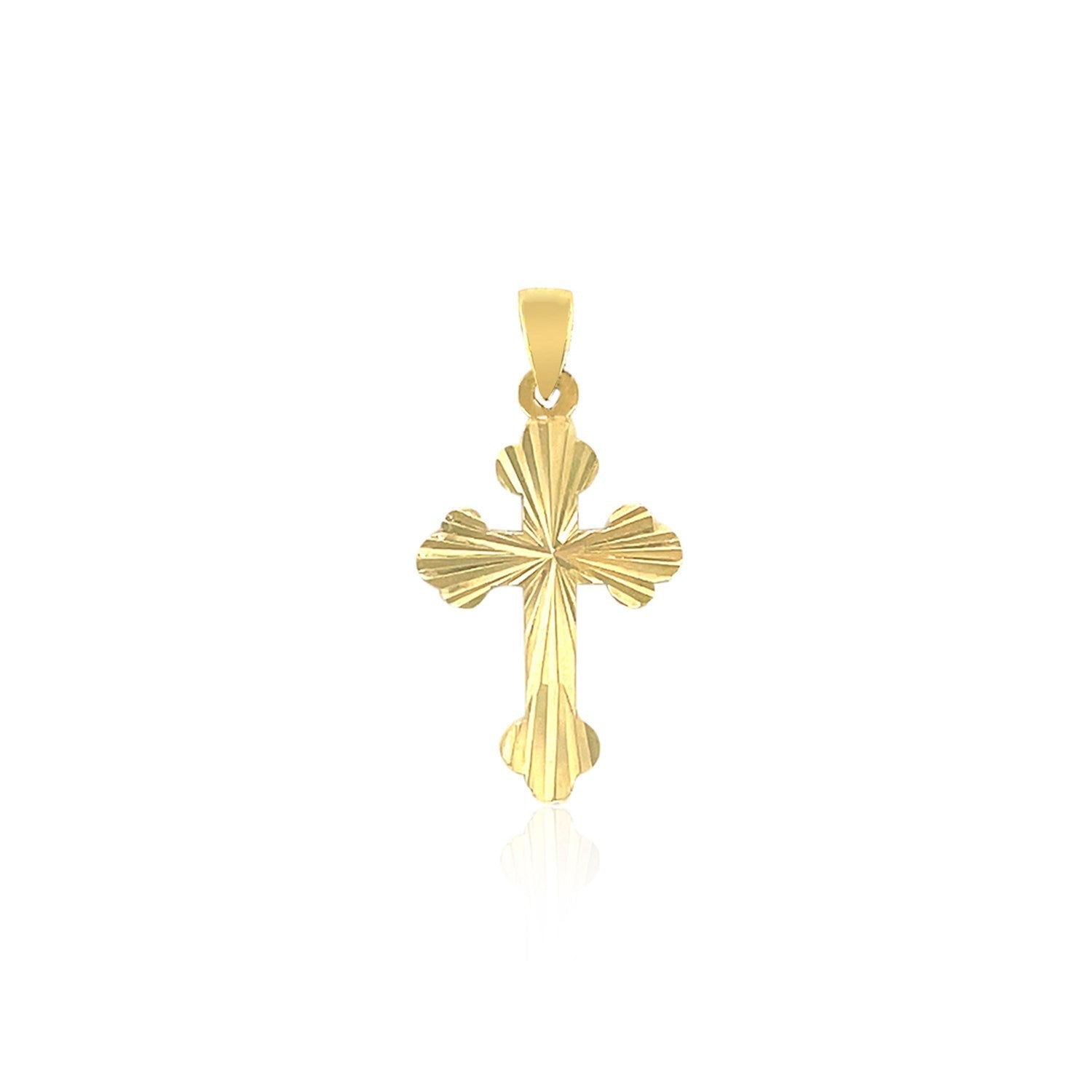 14k Tri Color Gold Cross Pendant - Coolpeacock