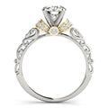 14k White And Yellow Gold Antique Style Diamond Engagement Ring (1 1/8 cttw) - Coolpeacock