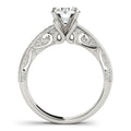 14k White Gold Antique Pronged Round Diamond Engagement Ring (1 1/8 cttw) - Coolpeacock
