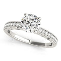 14k White Gold Antique Style Diamond Engagement Ring (1 1/8 cttw) - Coolpeacock