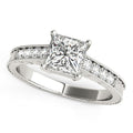 14k White Gold Antique Style Diamond Engagement Ring (1 1/8 cttw) - Coolpeacock