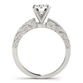 14k White Gold Antique Style Diamond Engagement Ring (1 1/8 cttw) - Coolpeacock