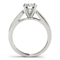 14k White Gold Antique Style Graduagted Diamond Engagement Ring (1 1/8 cttw) - Coolpeacock