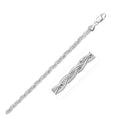 14k White Gold Braided Bracelet (3.50 mm) - Coolpeacock