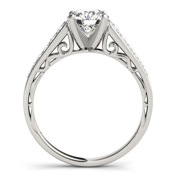 14k White Gold Cathedral Design Diamond Engagement Ring (1 1/4 cttw) - Coolpeacock