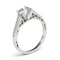14k White Gold Cathedral Design Diamond Engagement Ring (1 1/4 cttw) - Coolpeacock