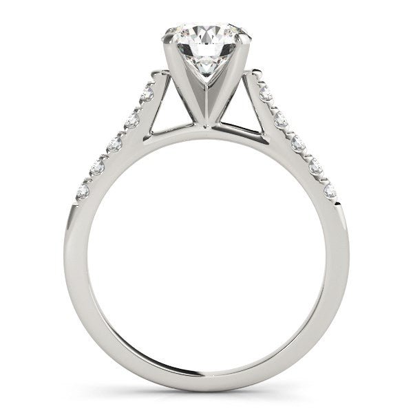 14k White Gold Cathedral Design Diamond Engagement Ring (1 1/8 cttw) - Coolpeacock