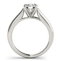 14k White Gold Cathedral Design Solitaire Diamond Engagement Ring (1 cttw) - Coolpeacock
