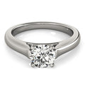 14k White Gold Cathedral Design Solitaire Diamond Engagement Ring (1 cttw) - Coolpeacock