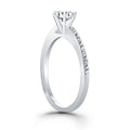 14k White Gold Channel Set Cathedral Engagement Ring - Coolpeacock