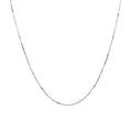 14k White Gold Classic Box Chain (0.60 mm) - Coolpeacock