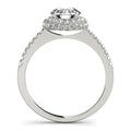 14k White Gold Classic Round Diamond Pave Design Engagement Ring (1 1/2 cttw) - Coolpeacock