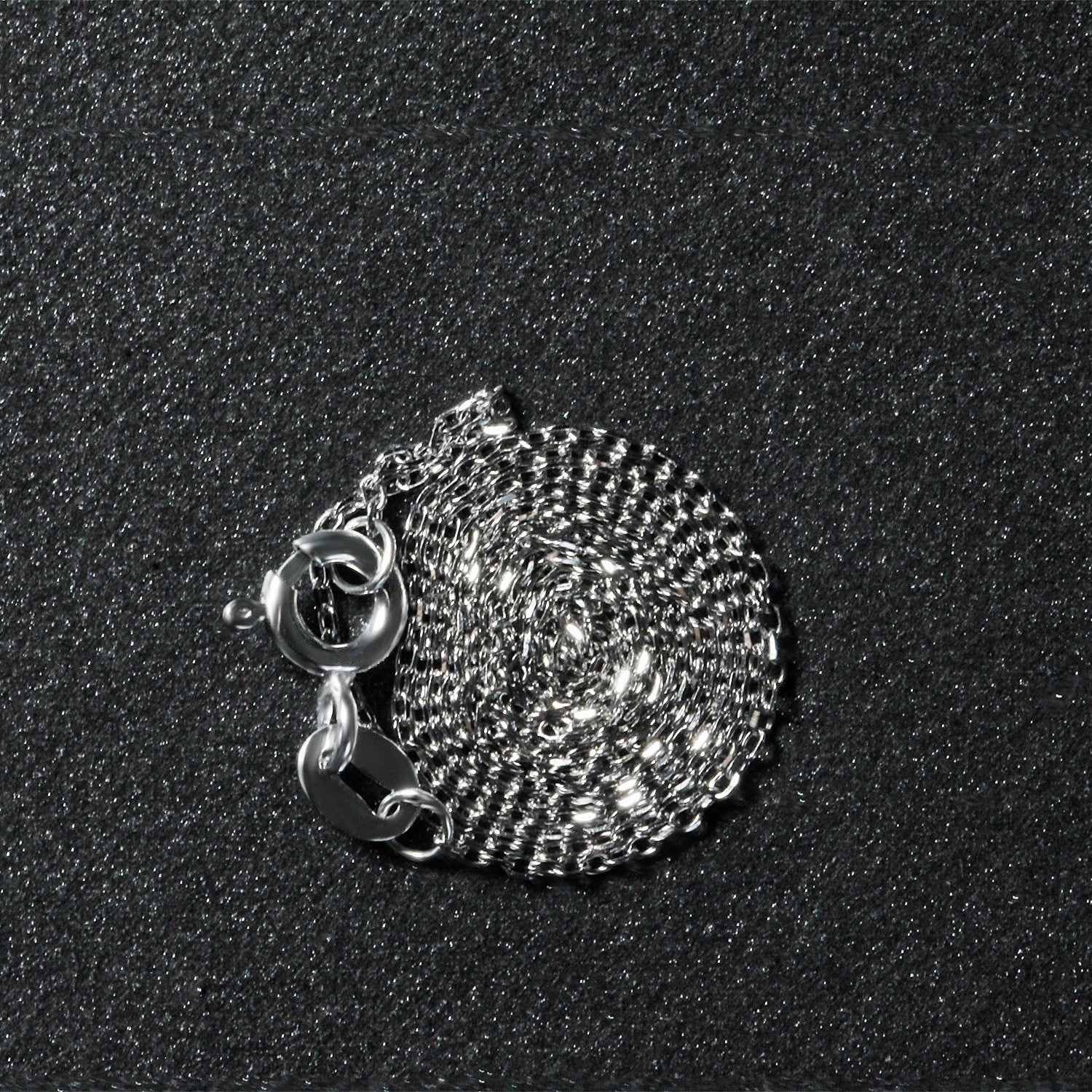 14k White Gold Diamond Cut Cable Link Chain (0.87 mm) - Coolpeacock