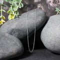 14k White Gold Diamond Cut Cable Link Chain (0.87 mm) - Coolpeacock
