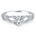14k White Gold Double Infinity Diamond Engagement Ring - Coolpeacock