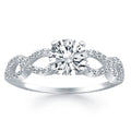14k White Gold Double Infinity Diamond Engagement Ring - Coolpeacock
