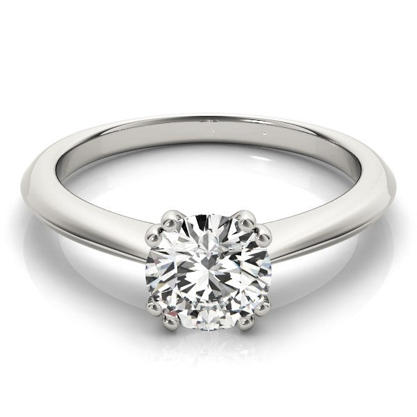 14k White Gold Double Prong Set Solitaire Diamond Engagement Ring (1 cttw) - Coolpeacock
