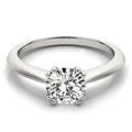 14k White Gold Double Prong Set Solitaire Diamond Engagement Ring (1 cttw) - Coolpeacock