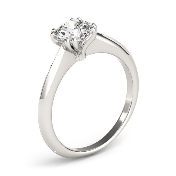 14k White Gold Double Prong Set Solitaire Diamond Engagement Ring (1 cttw) - Coolpeacock