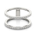 14k White Gold Dual Band Design Ring with Diamonds (1/3 cttw) - Coolpeacock