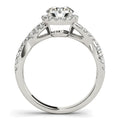 14k White Gold Entwined Split Shank Diamond Engagement Ring (1 1/2 cttw) - Coolpeacock