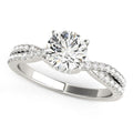 14k White Gold Fancy Prong Split Shank Diamond Engagement Ring (1 1/4 cttw) - Coolpeacock
