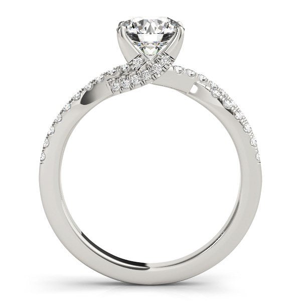 14k White Gold Fancy Prong Split Shank Diamond Engagement Ring (1 1/4 cttw) - Coolpeacock