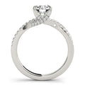 14k White Gold Fancy Prong Split Shank Diamond Engagement Ring (1 1/4 cttw) - Coolpeacock